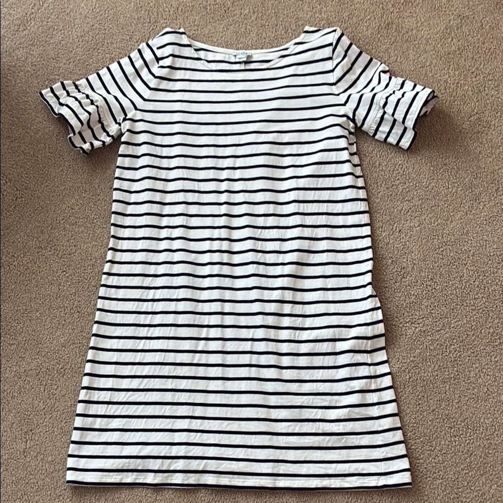 J. Crew Black and White Striped dress